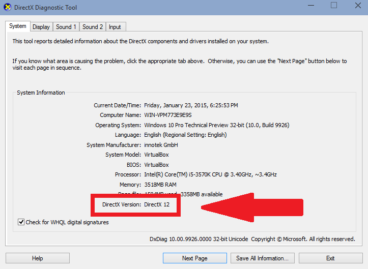 enable directx 11 windows 10